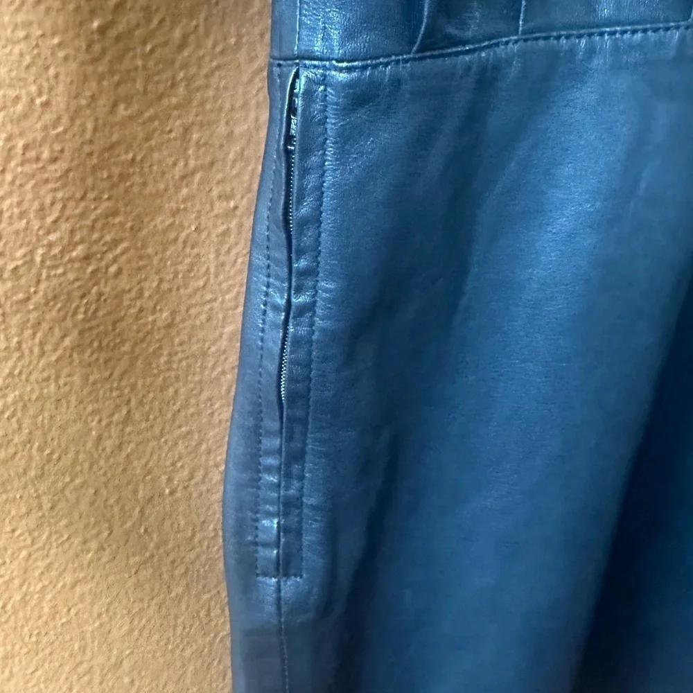 NWT! All Saints Black “Kadi” Leather Long Sleeve Mini Dress Size 4 - Picture 14 of 15